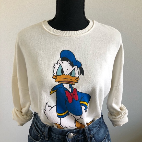 Zara Disney Donald Duck Sweatshirt 